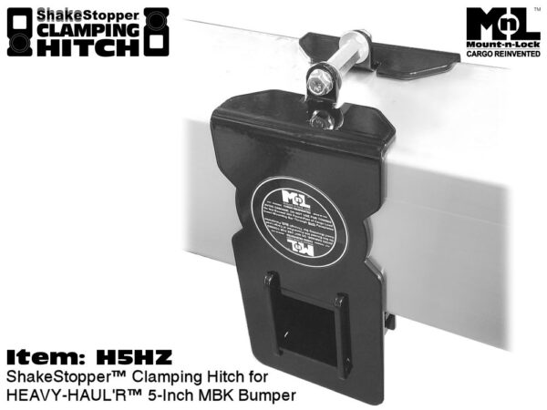 ShakeStopper™ Bumper-Mounted 2-Inch Clamping Hitch for HEAVY-HAUL'R™ 5.3-Inch MBK Bumper