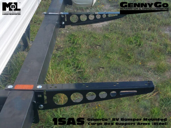 GennyGo™ RevX2 RV Bumper-Mounted Cargo Box and Tray Supports