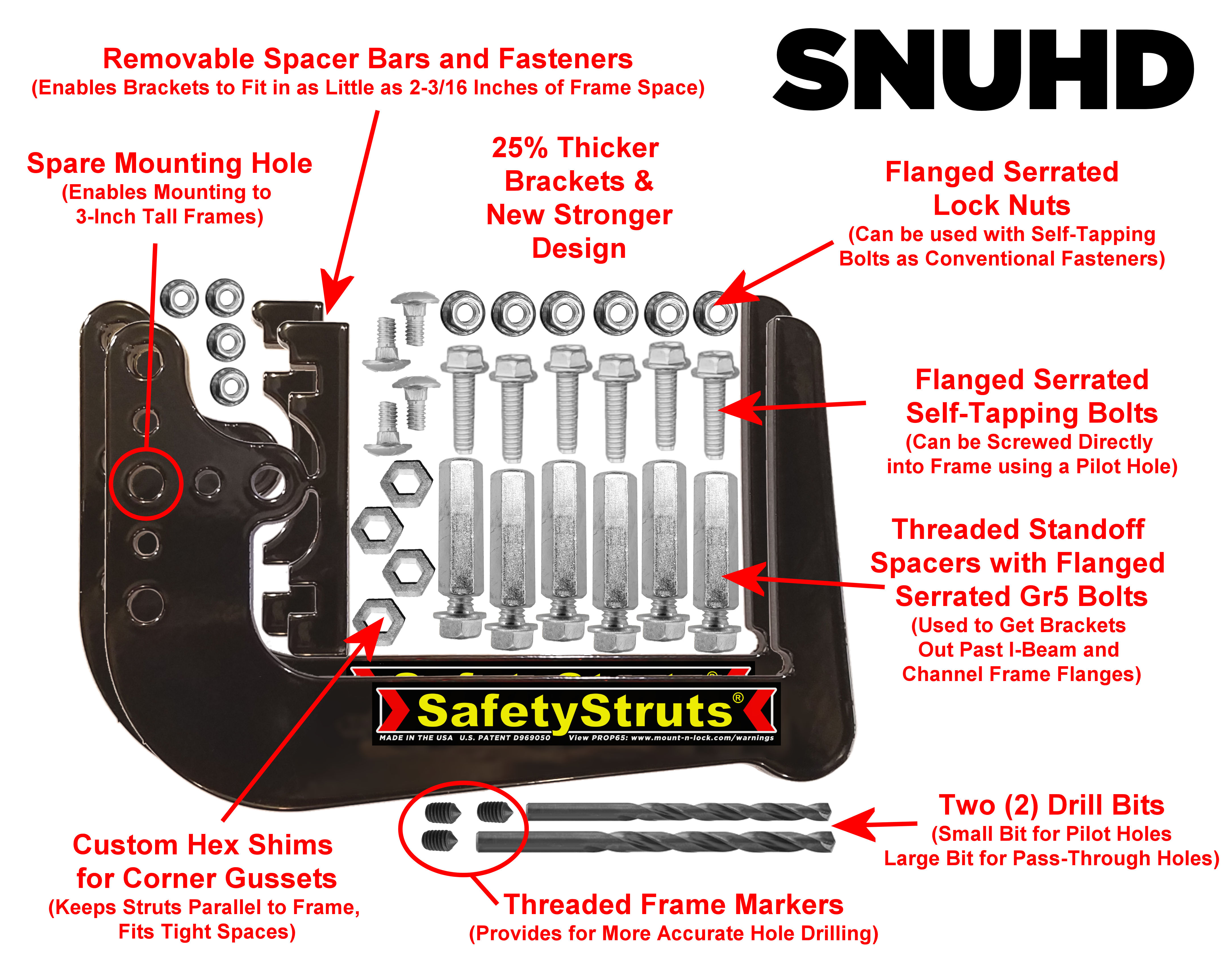 Ships On Safetystruts Heavy Duty Bumper Brackets Snu Hd